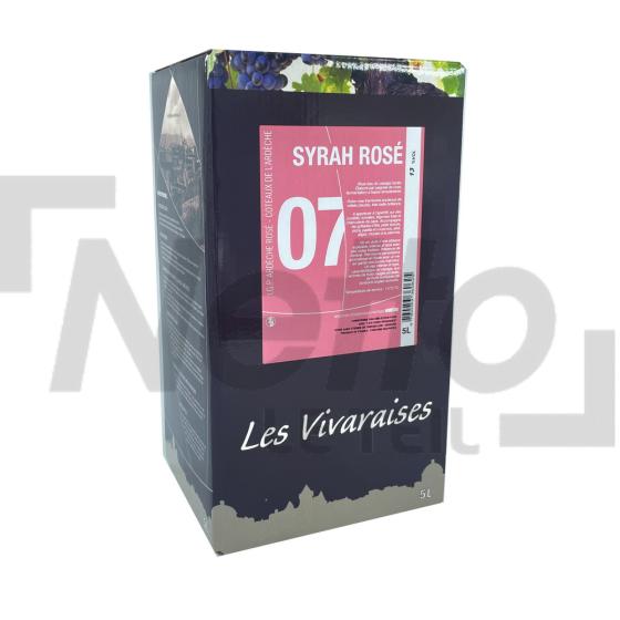 Rosé syrah Numéro 07 13% vol 5L - LES VIVARAISES