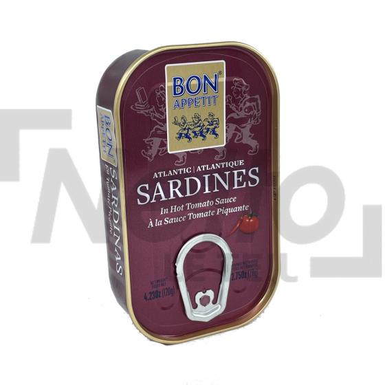 Sardines à la sauce tomate piquante 120g - BON APETIT