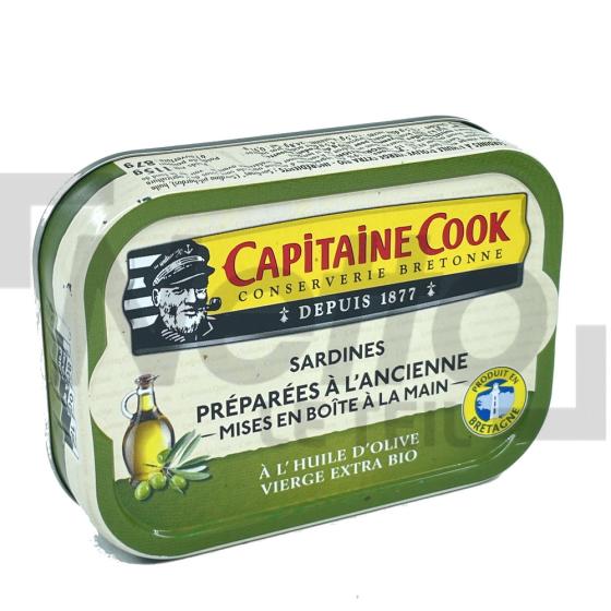 Sardines préparées à l'ancienne à l'huile d'olive Bio 115g - CAPITAINE COOK