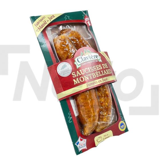 Saucisses de Montbéliard cuites 2x150g - CLAVIÈRE