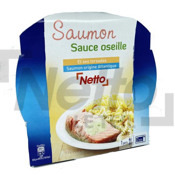 Saumon d'origine Atlantique à la sauce oseille et ses torsades 300g - NETTO