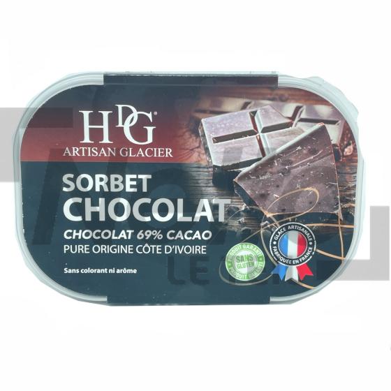 Sorbet au chocolat 69% de cacao en bac 487,5g - HDG