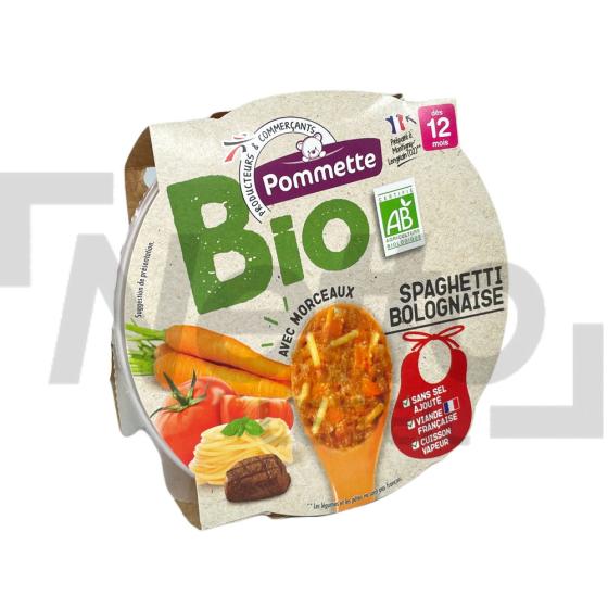 Spaghetti bolognaise Bio avec morceaux dès 12 mois 230g - POMMETTE