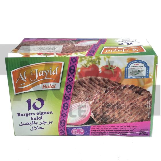 Steaks aux oignons Halal x10 800g - AL JAYID