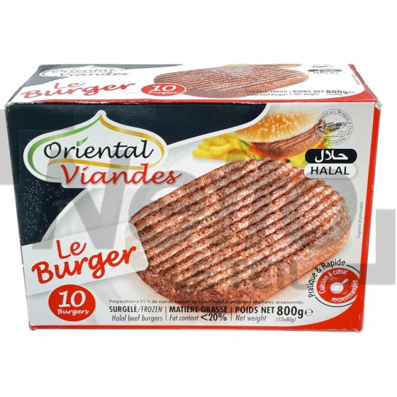 Steaks burger Halal x10 800g  - ORIENTAL