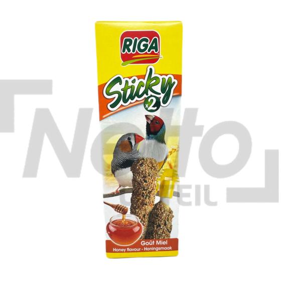 Stick friandises pour oiseaux goût miel x2  - RIGA