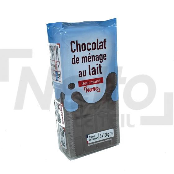 Tablette de chocolat au lait 5x100g - NETTO