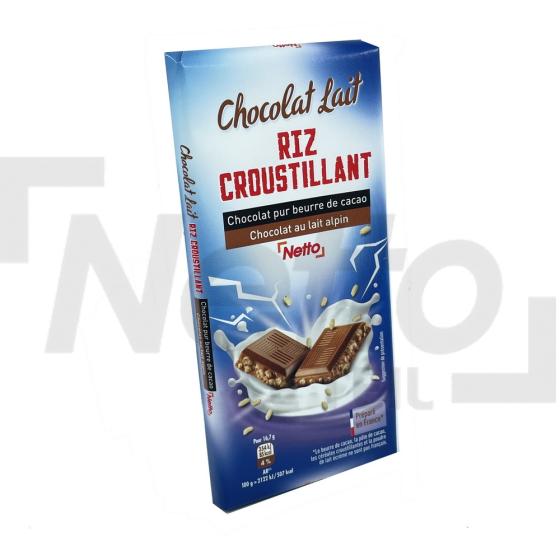 Tablette de chocolat au lait du pays Alpin aux céréales croustillantes 100g - NETTO