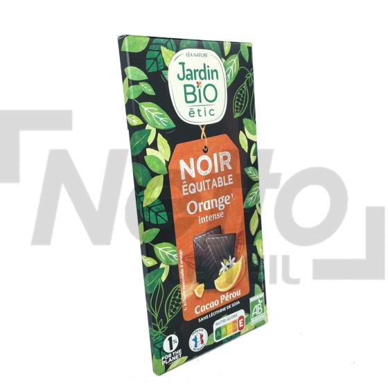 Tablette de chocolat noir Bio à l'orange 100g - JARDIN BIO