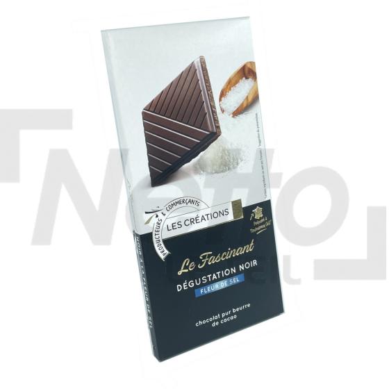 Tablette de chocolat noir avec pointe de fleur de sel le fe fascinant 100g - LES CRÉATIONS