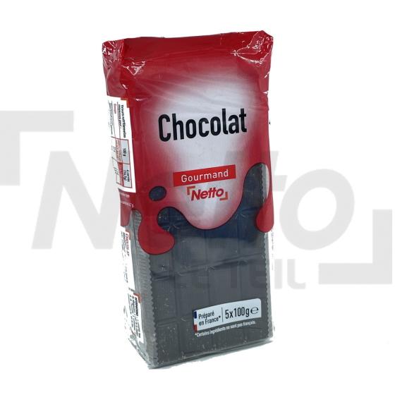 Tablette de chocolat noir gourmand noir x5 500g - NETTO