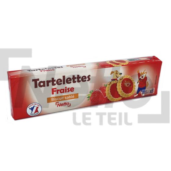 Tartelettes sablées nappées à la fraise x8 biscuits 150g - NETTO