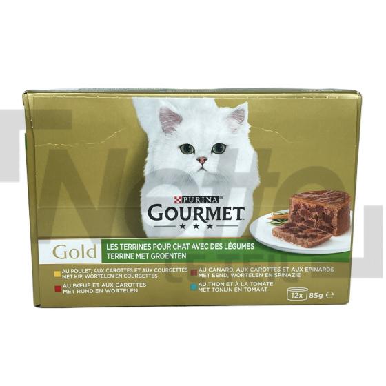 Terrines pour chat avec légumes x12 conserves 1,02kg - GOURMET