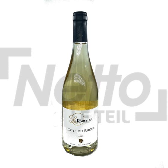 Vin blanc côtes du Rhône 13% vol 75cl  - LA ROMAINE
