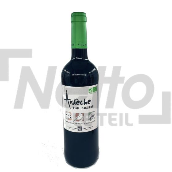 Vin rouge Bio 2020 ardèche par passion 13,5% vol 75cl - VIGNERONS ARDÉCHOIS