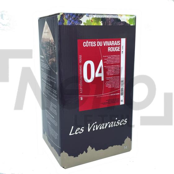 Vin rouge des côtes du Vivarais 14% vol 5L - LES VIVARAISES